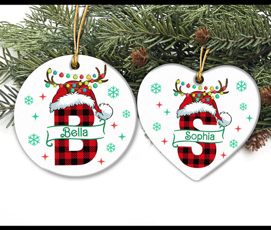 Letter and name Christmas Ornaments-Sublimation (single)