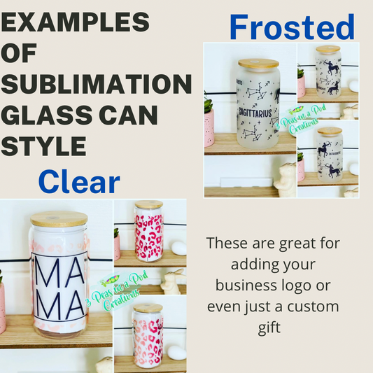 Custom Sublimation Glass Can Style-16 oz