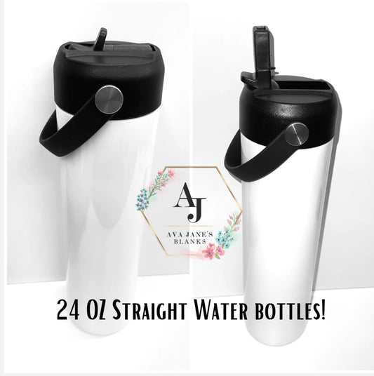 24 oz straight sublimation water bottle