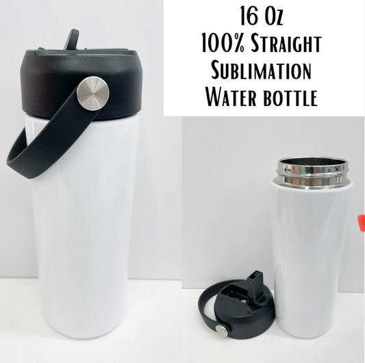 16 oz straight sublimation water bottle