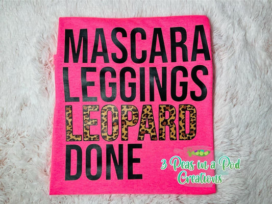 Mascara, leggings,leopard