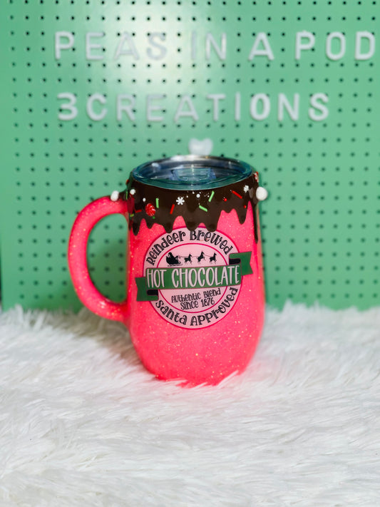 Pink Hot Chocolate Drip Mug